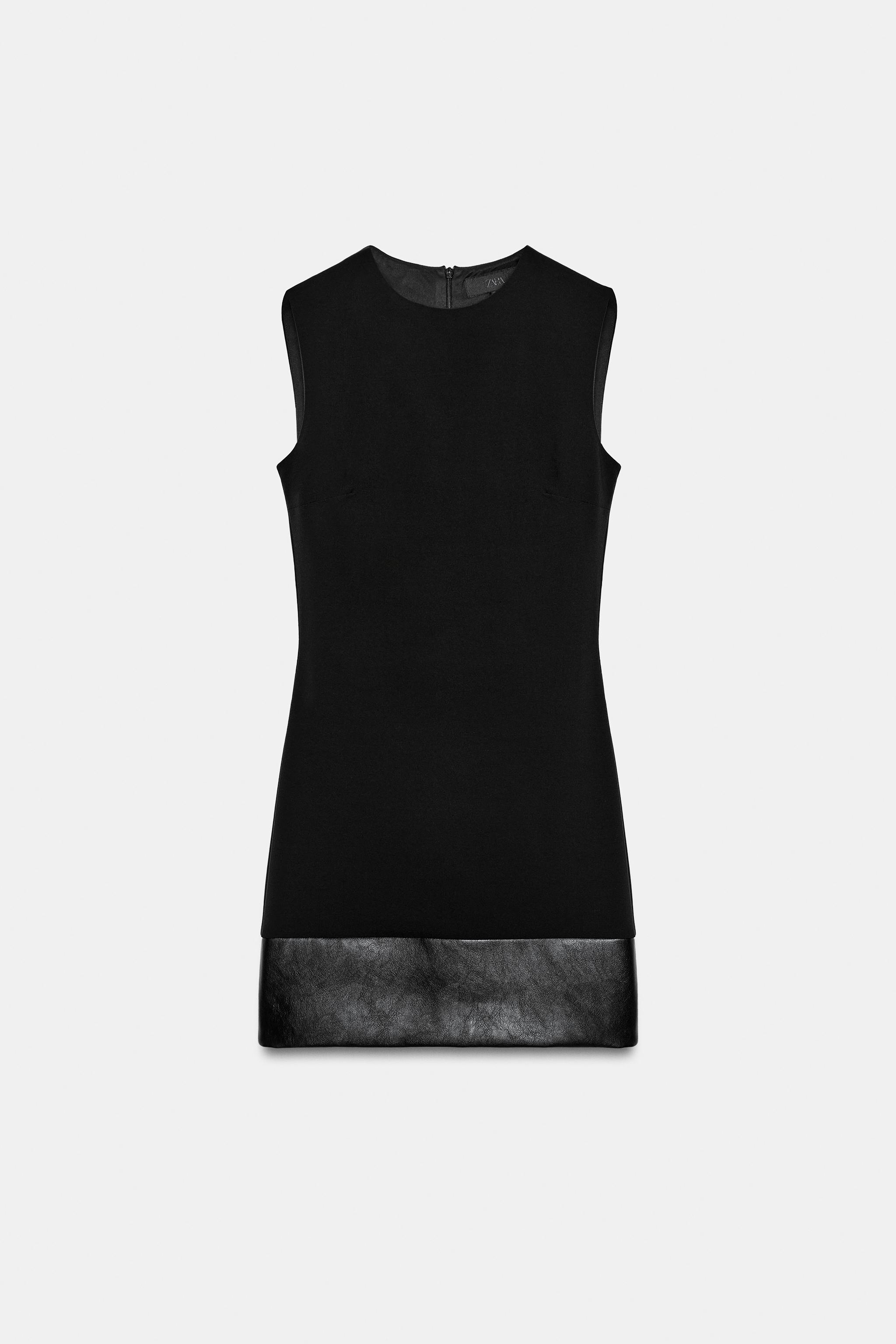 Женские платья Zara CONTRAST MINI DRESS — фото 6