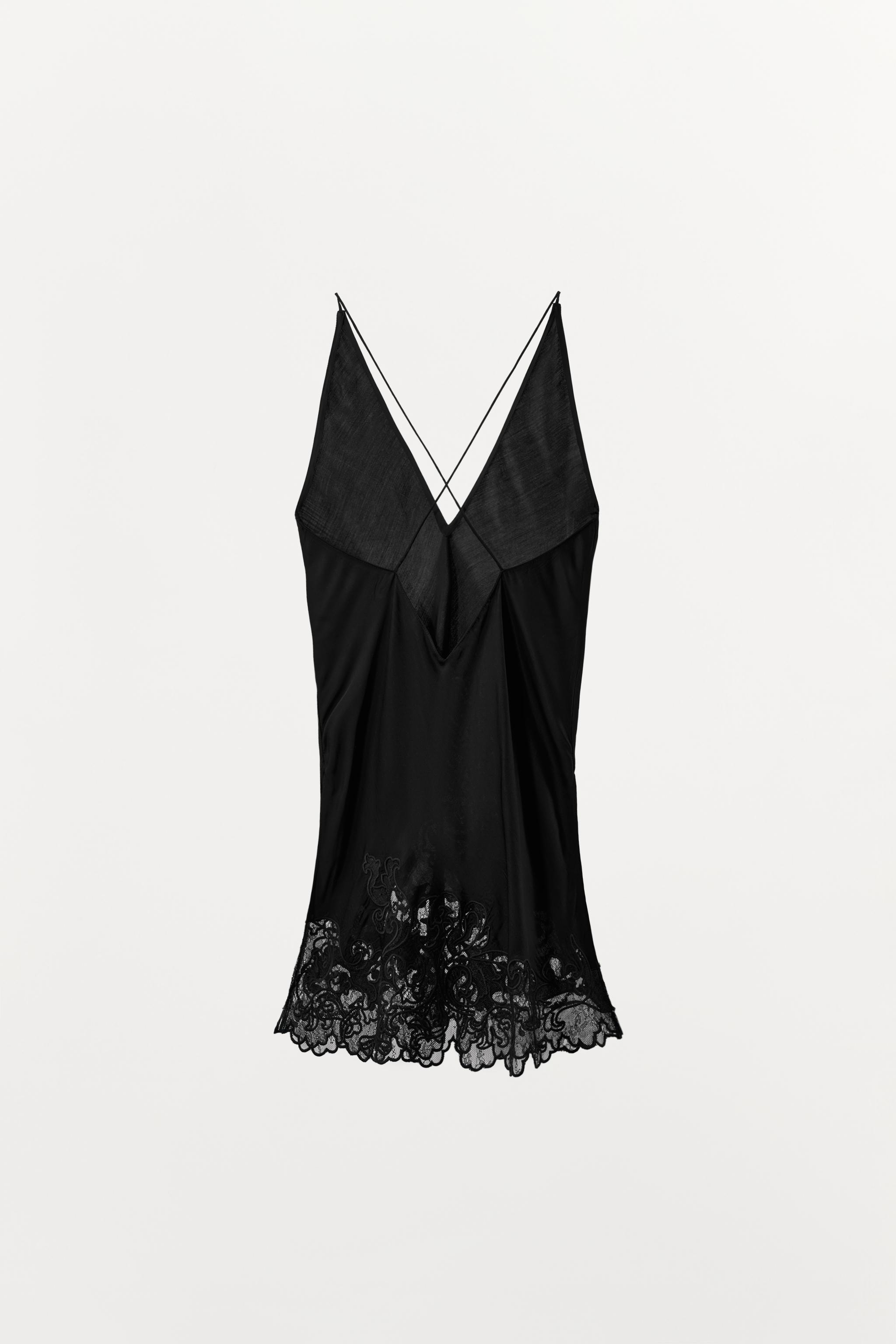 TOP À BRETELLES 100% VISCOSE BRODÉ