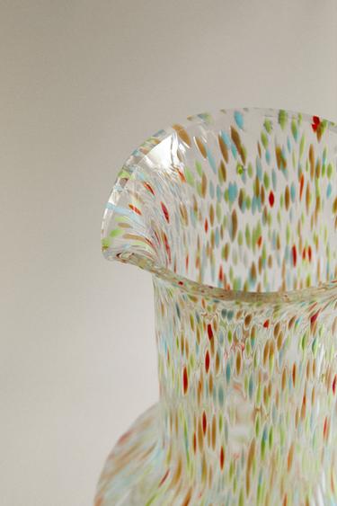 MULTICOLOURED GLASS JUG - Blue green by Zara - Image 2