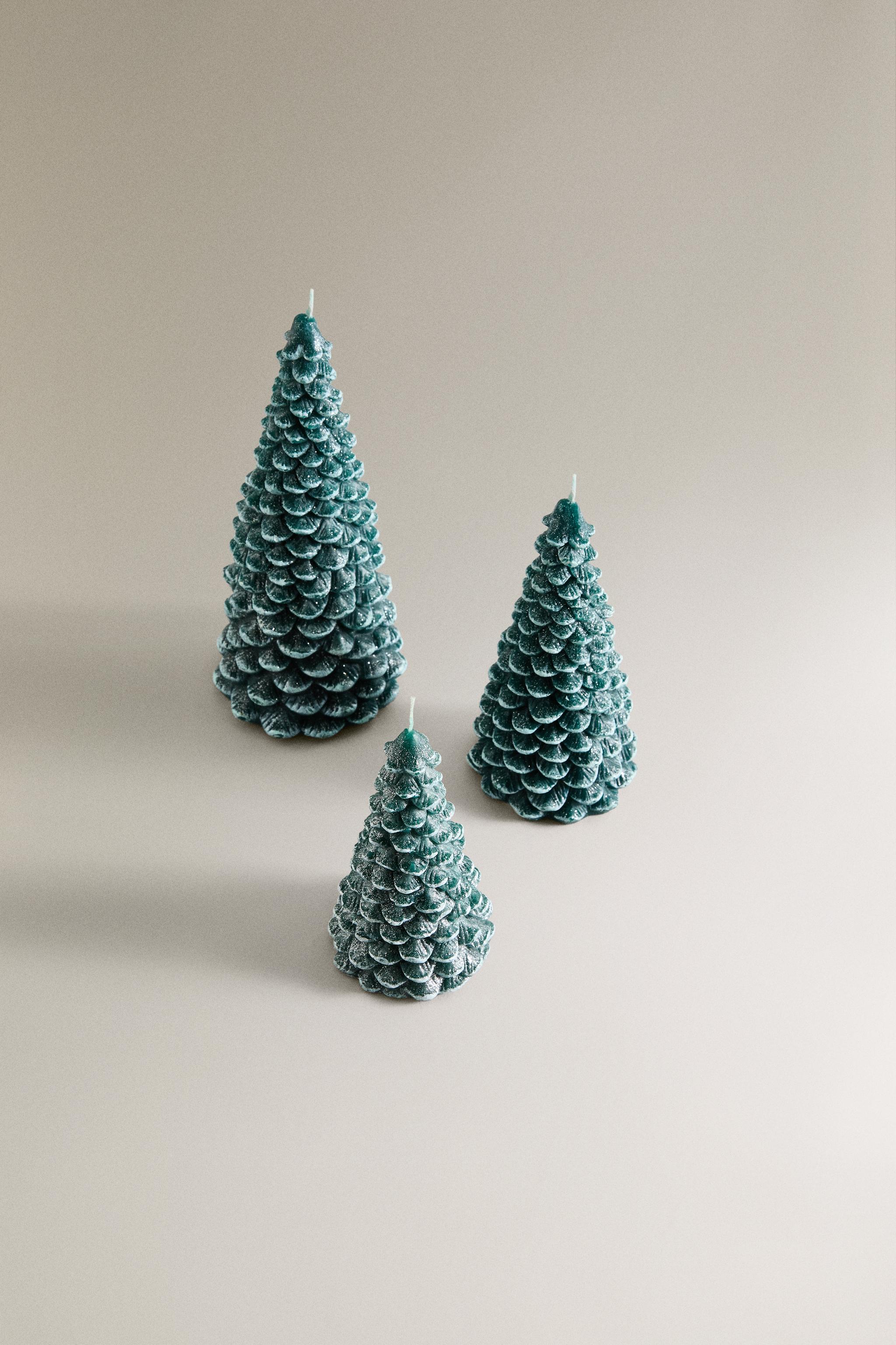 CHRISTMAS FIR TREE SNOWY CANDLE