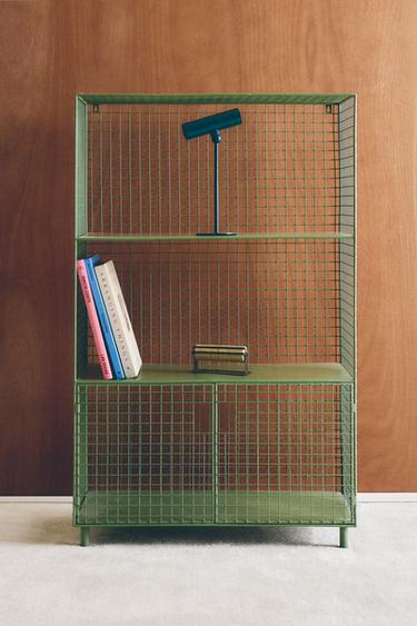 ÉTAGÈRE MÉTAL AVEC PORTES - Vert de Zara