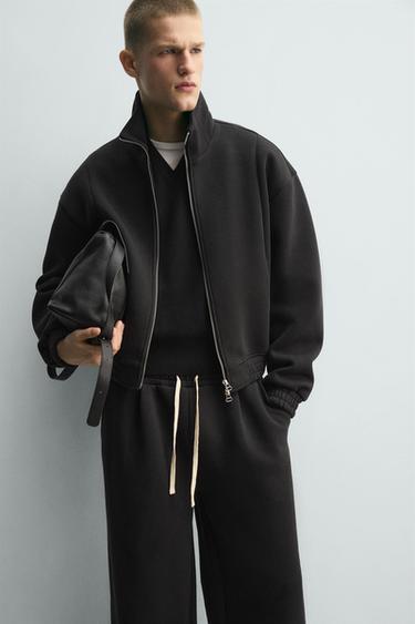 CROPPED FIT TECHNICAL JACKET - Black by Zara - Image 4