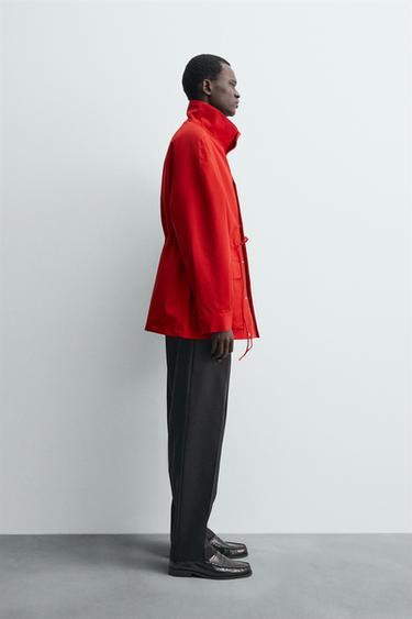 WATER REPELLENT DETACHABLE PARKA - Red by Zara - Image 3