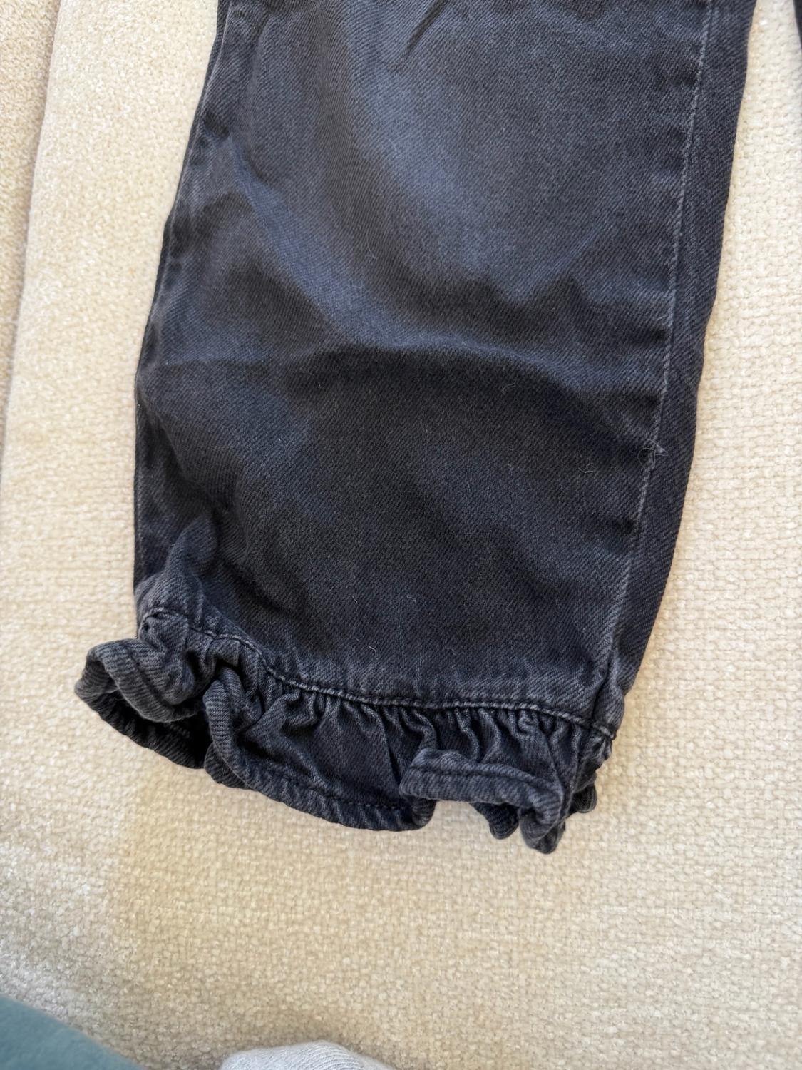 RUFFLED HEM CULOTTE JEANS - Image 4