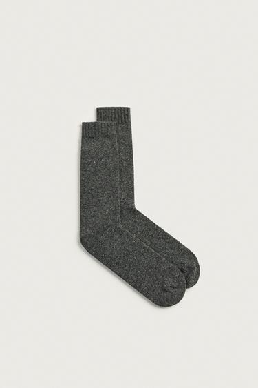 TEXTURED BOTONATO SOCKS — Gray marl 1
