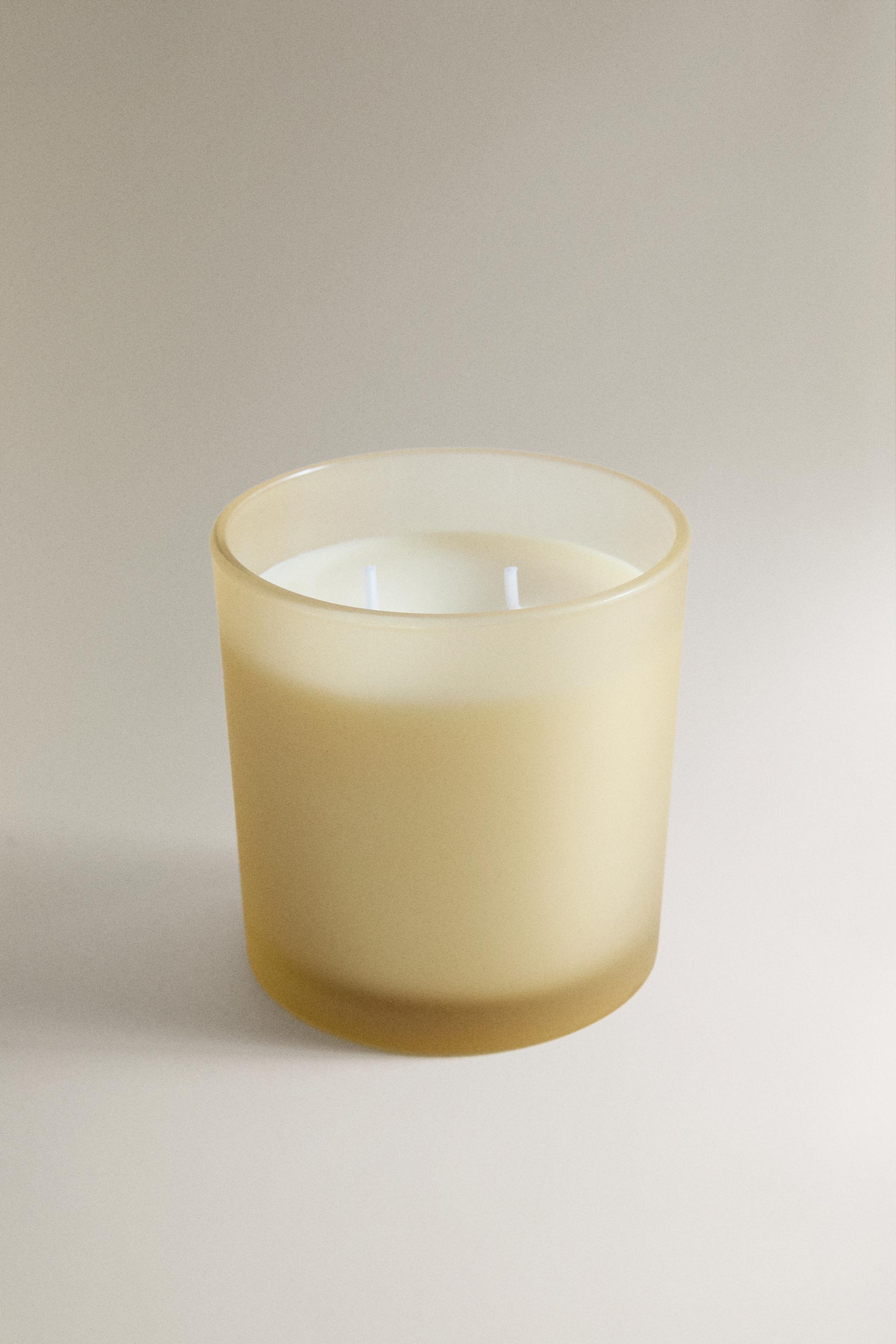 (350 G) MIMOSA SUBLIME SCENTED CANDLE — Yellow