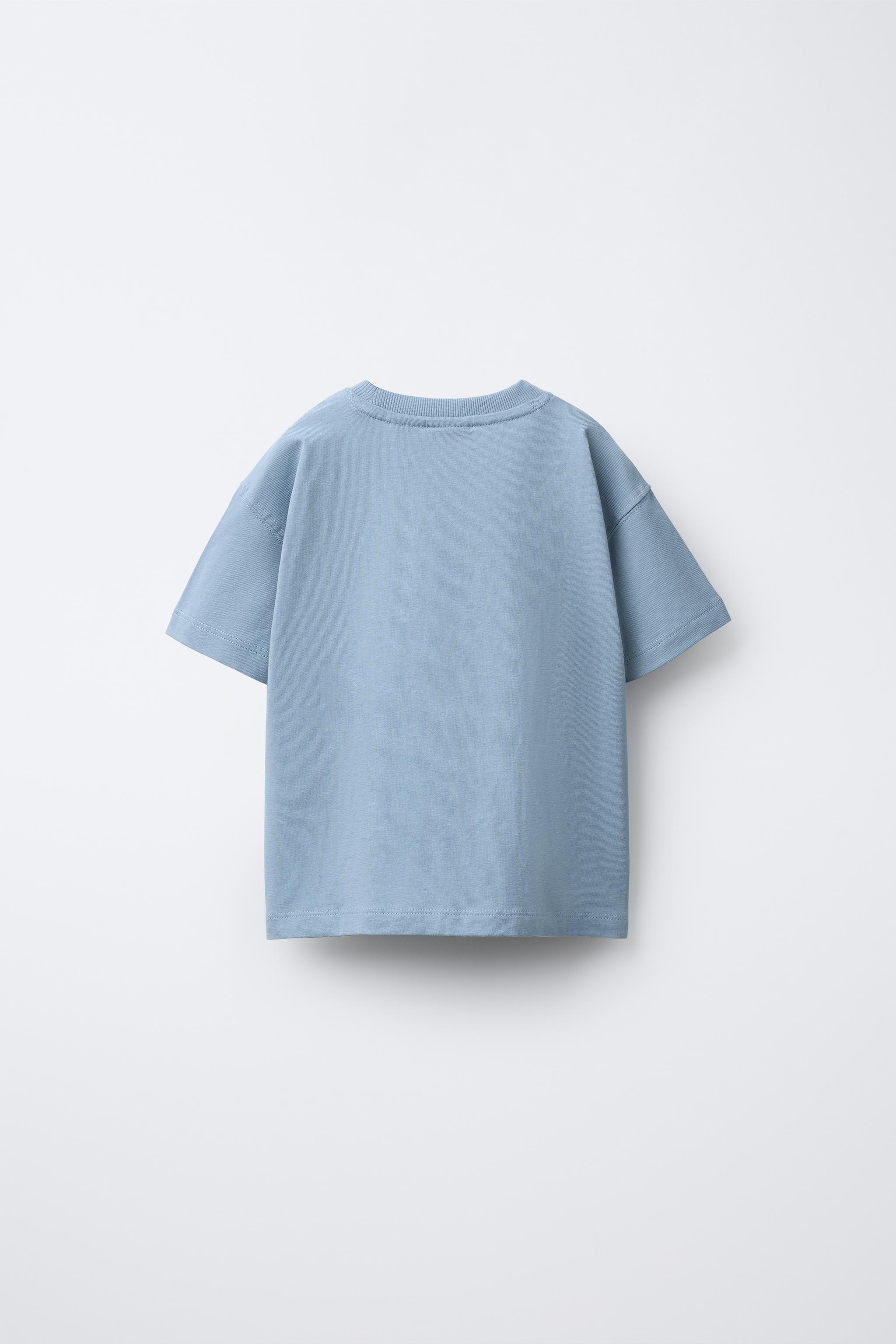 ANIMAL EMBROIDERY T-SHIRT - Blue | ZARA United States