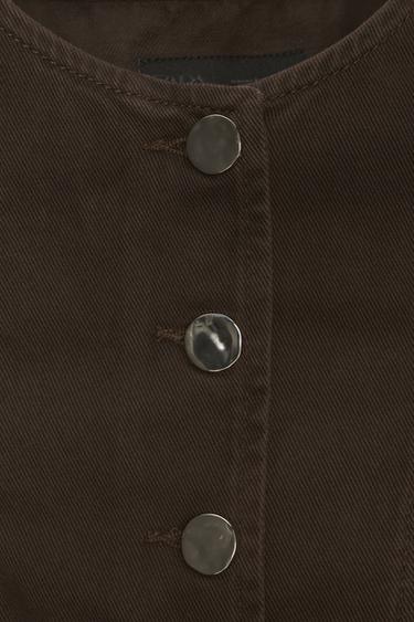 CHALECO Z1975 DENIM - Marrón de Zara