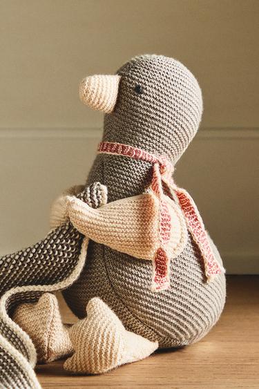 CHILDREN'S DUCKLING CUDDLY SOFT TOY - Grey by Zara - Image 5
