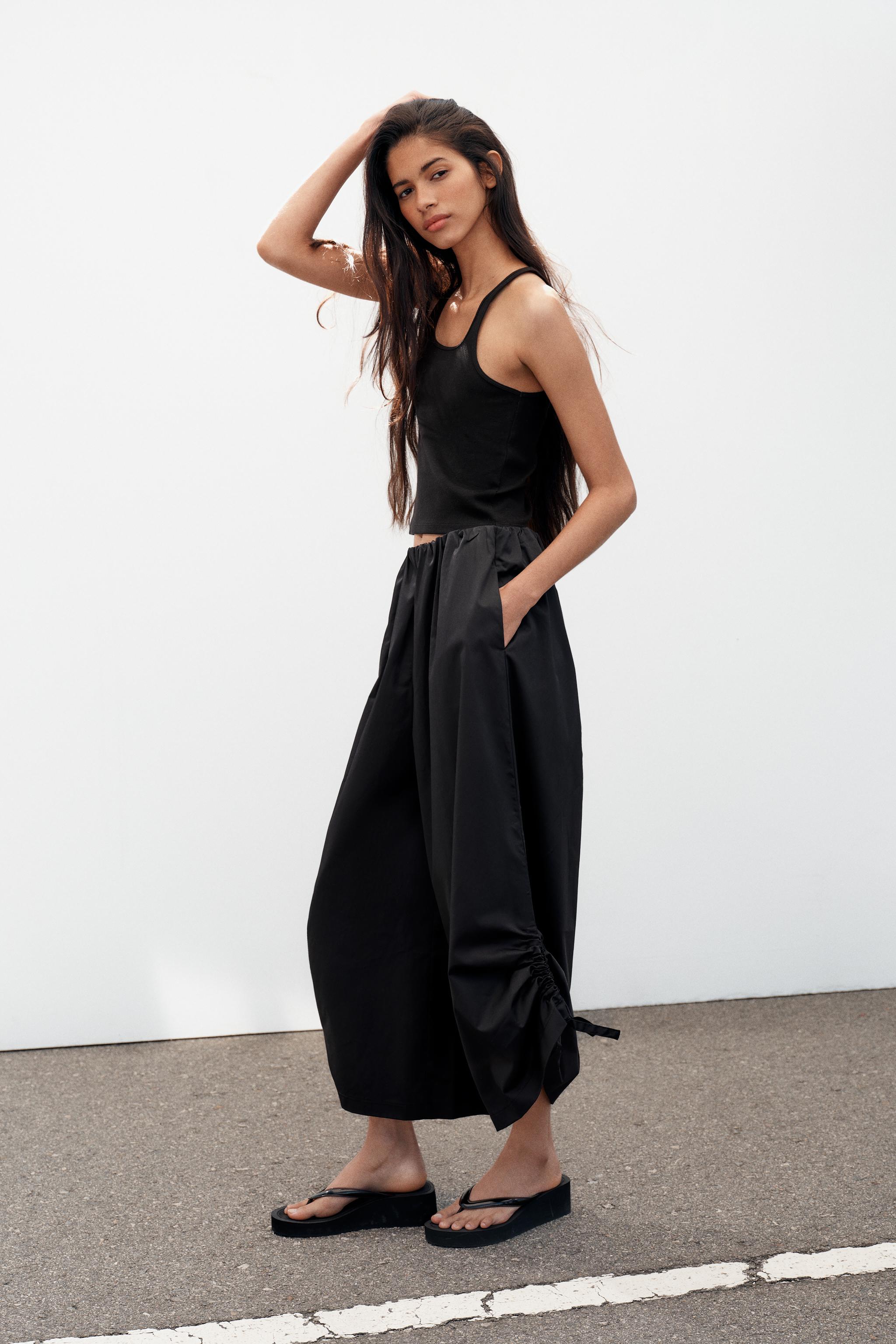 ADJUSTABLE HEM CULOTTE PANTS