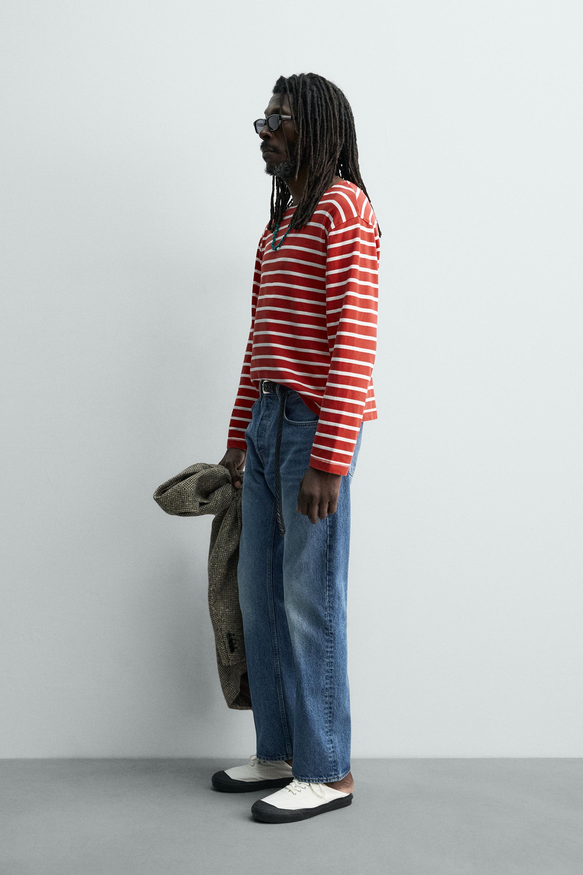 T-SHIRT JACQUARD RAYURES AARON LEVINE X ZARA