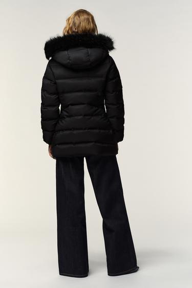 DOUDOUNE À CAPUCHE DÉPERLANTE COUPE-VENT - Noir de Zara - Image 4