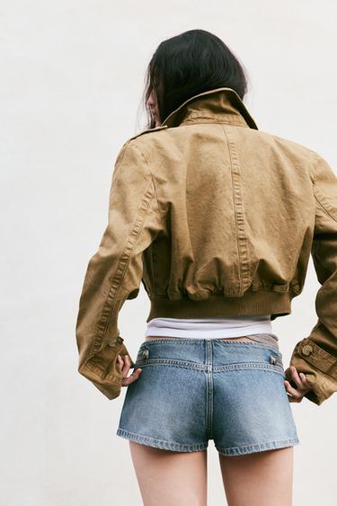 WASHED SHORT TRENCH COAT - Brown by Zara - Image 5