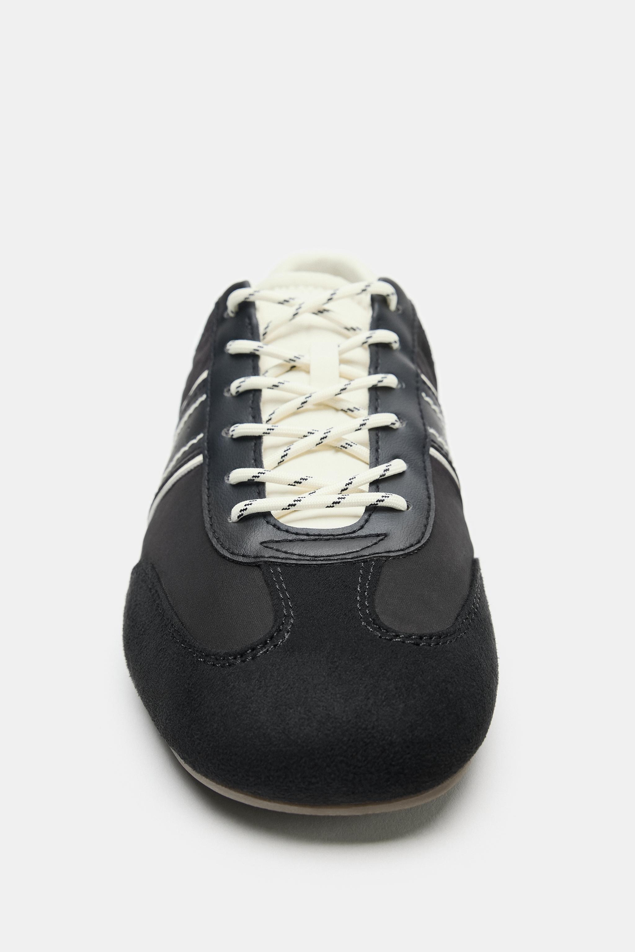 Женские кроссовки Zara CONTRAST HEEL COUNTER SNEAKERS — фото 5