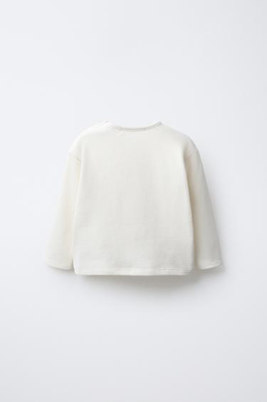 PLAIN WARM T-SHIRT - Ecru by Zara - Image 1