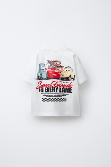 CARS RAYO MCQUEEN AND FRIENDS © DISNEY T-SHIRT - White by Zara - Image 1