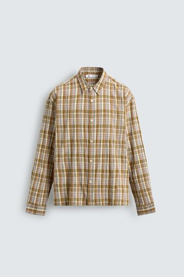 CAMISA RELAXED FIT CUADROS - Multicolor de Zara