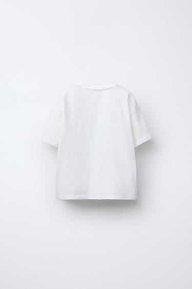 PRINTED T-SHIRT - Oyster-white by Zara - Image 1