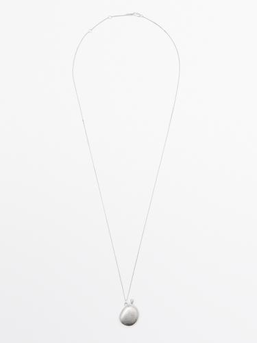 Collier pendentif métallique - Argent de Zara