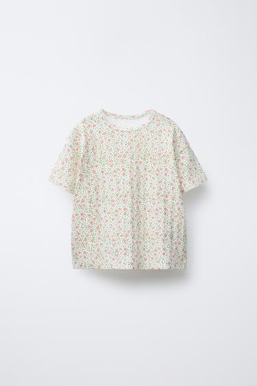2-6 ANS/ PYJAMA CÔTELÉ FLEURS - Écru de Zara - Image 1