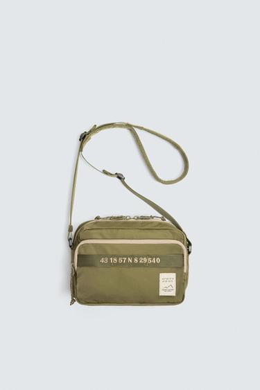 CONTRAST TECHNICAL CROSSBODY BAG - Khaki Green by Zara