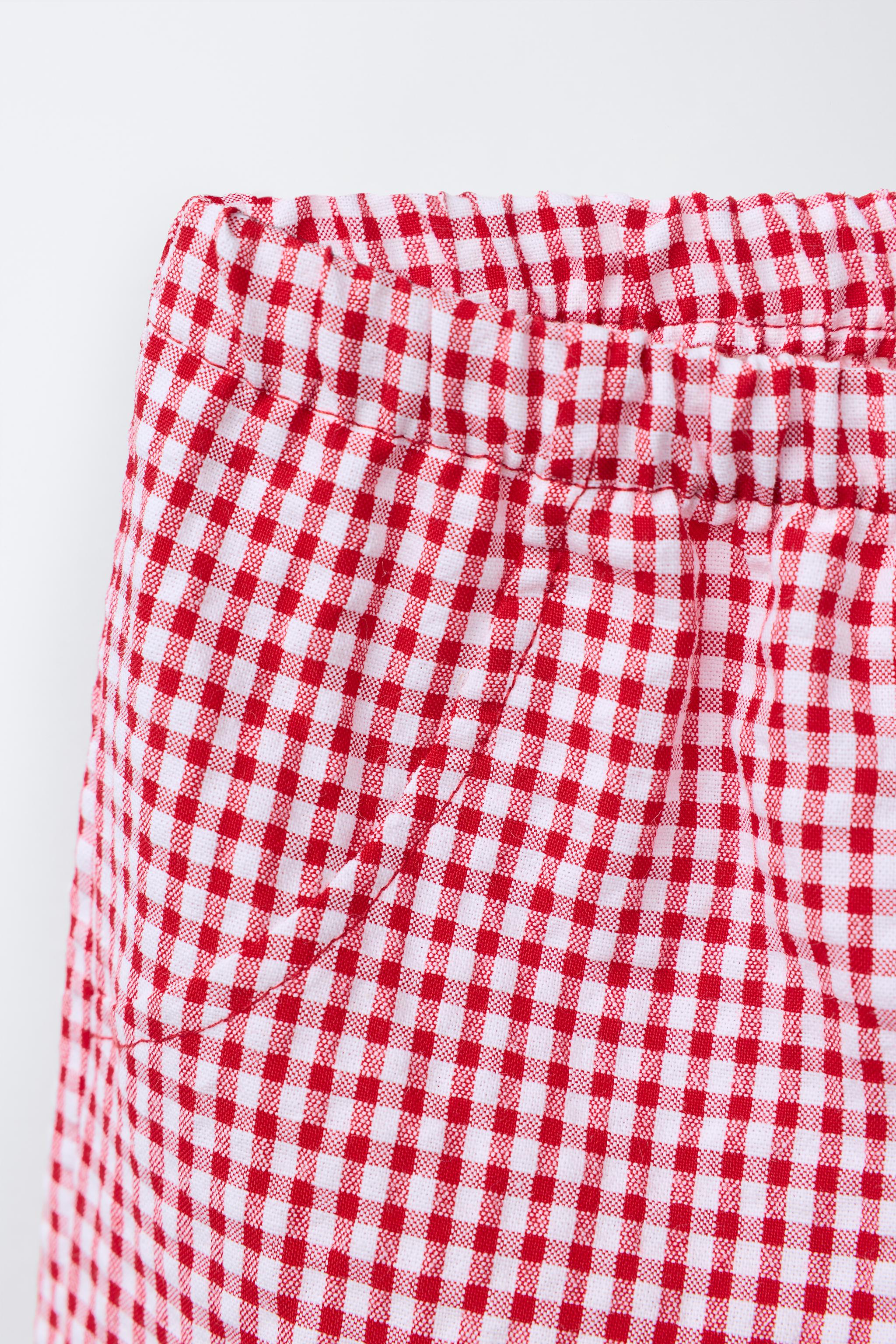 GINGHAM BAGGY PANTS
