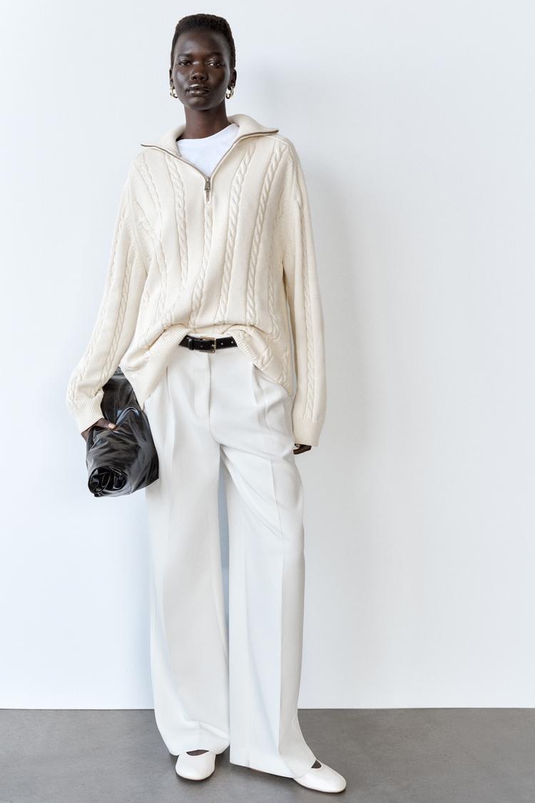 Pantalones Blancos Pantalones Vaqueros Zara Anchos Combinar