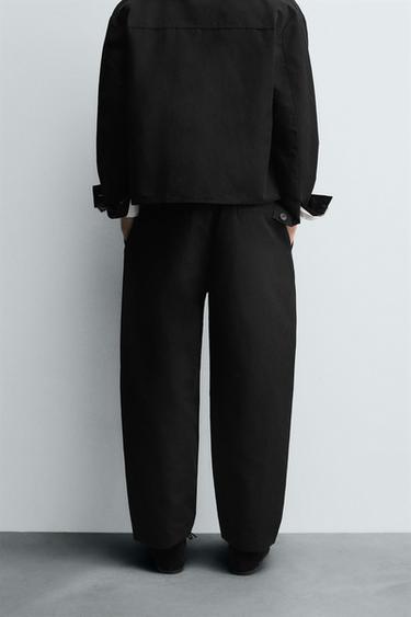 RELAXED FIT PLEATED TROUSERS - Black by Zara - Image 2