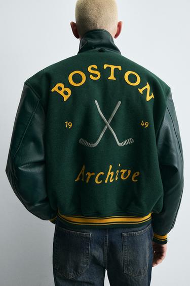 BLOUSON BOMBER EN MATIÈRES VARIÉES - Vert de Zara - Image 6