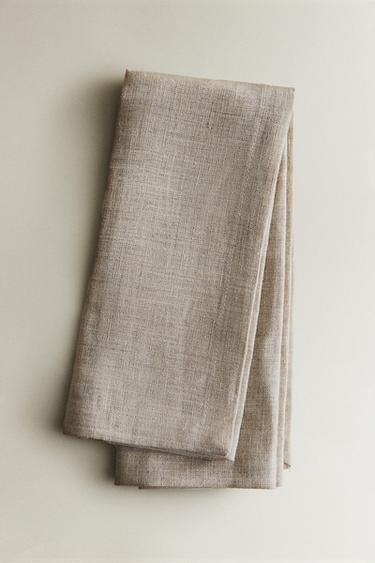 PACK OF PLAIN-COLOURED LINEN NAPKINS - Light beige by Zara