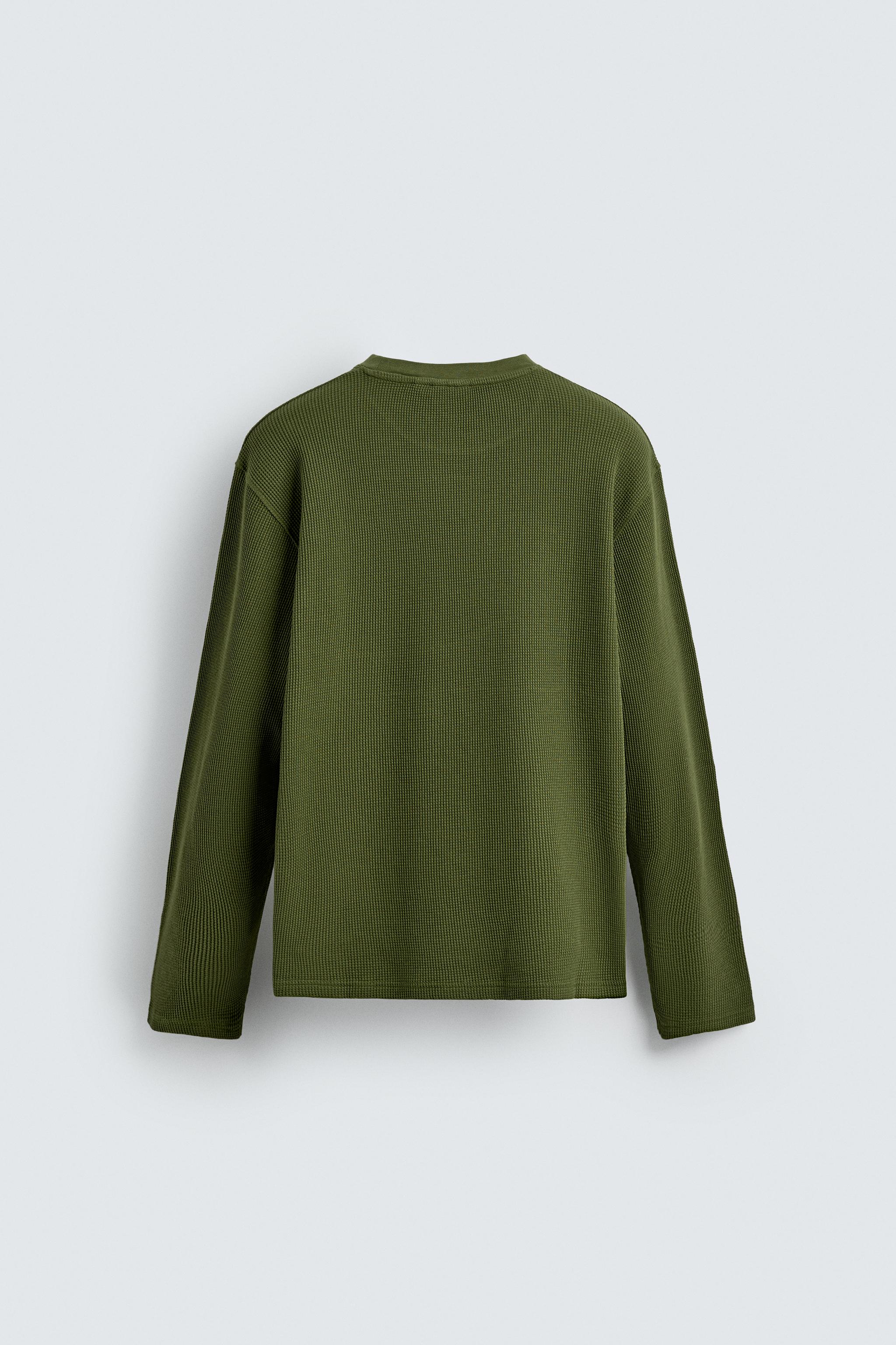 WAFFLE KNIT TEXTURED T-SHIRT