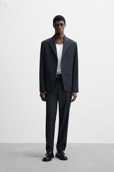Zara PLAID SUIT - Coral pink