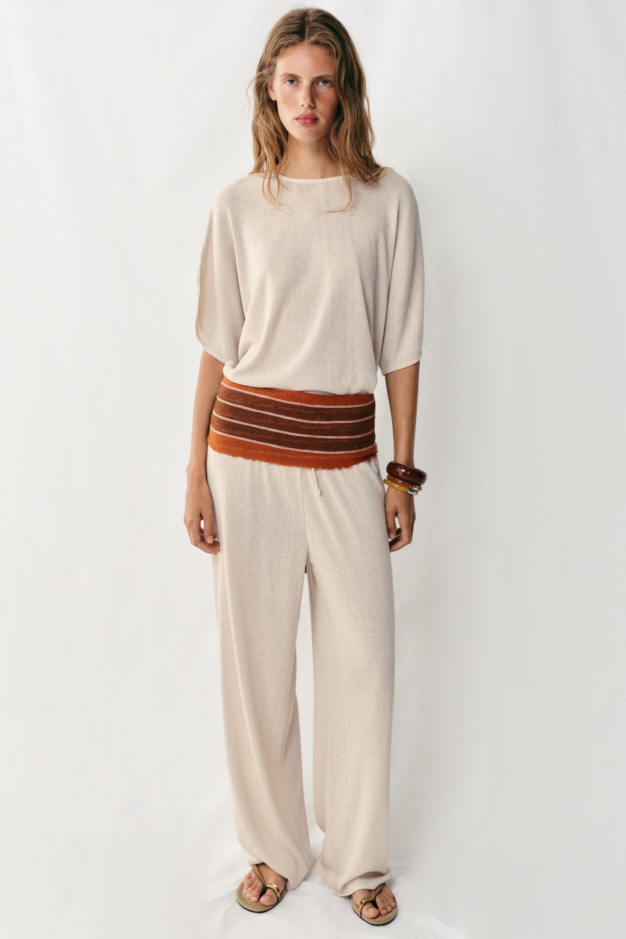 Женские топы Zara RUSTIC CAPE SLEEVE TOP