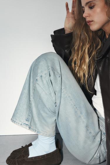 MOCASÍN SERRAJE - Marrón de Zara - Imagen 0