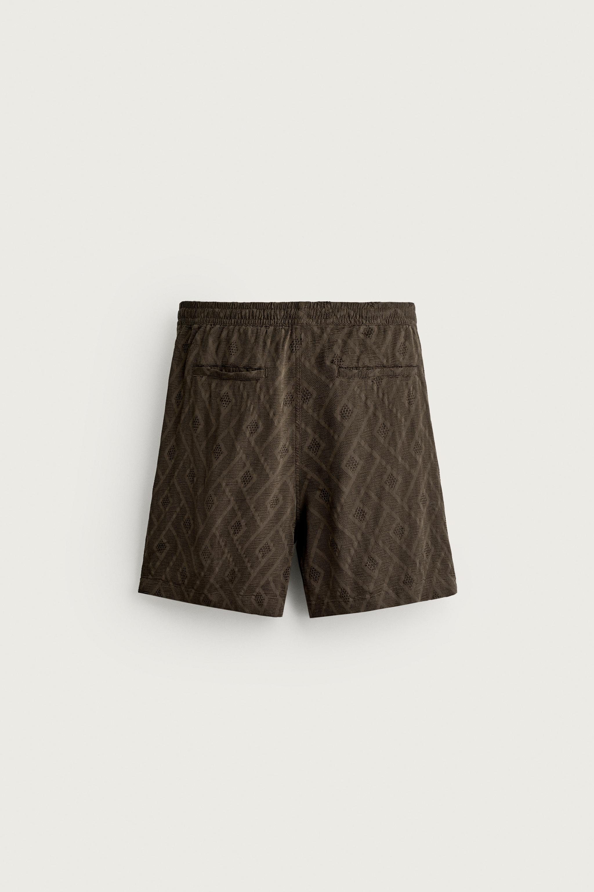 Zara GEOMETRİK JAKARLI BERMUDA görsel 7