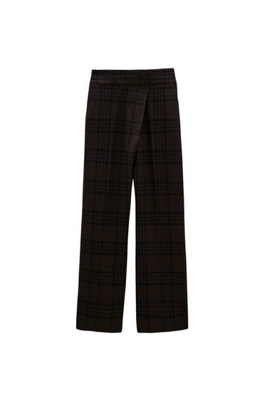 CHECK BAGGY TROUSERS
