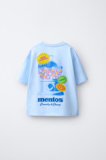 Zara MENTOS ® PRINT T-SHIRT - Sky blue