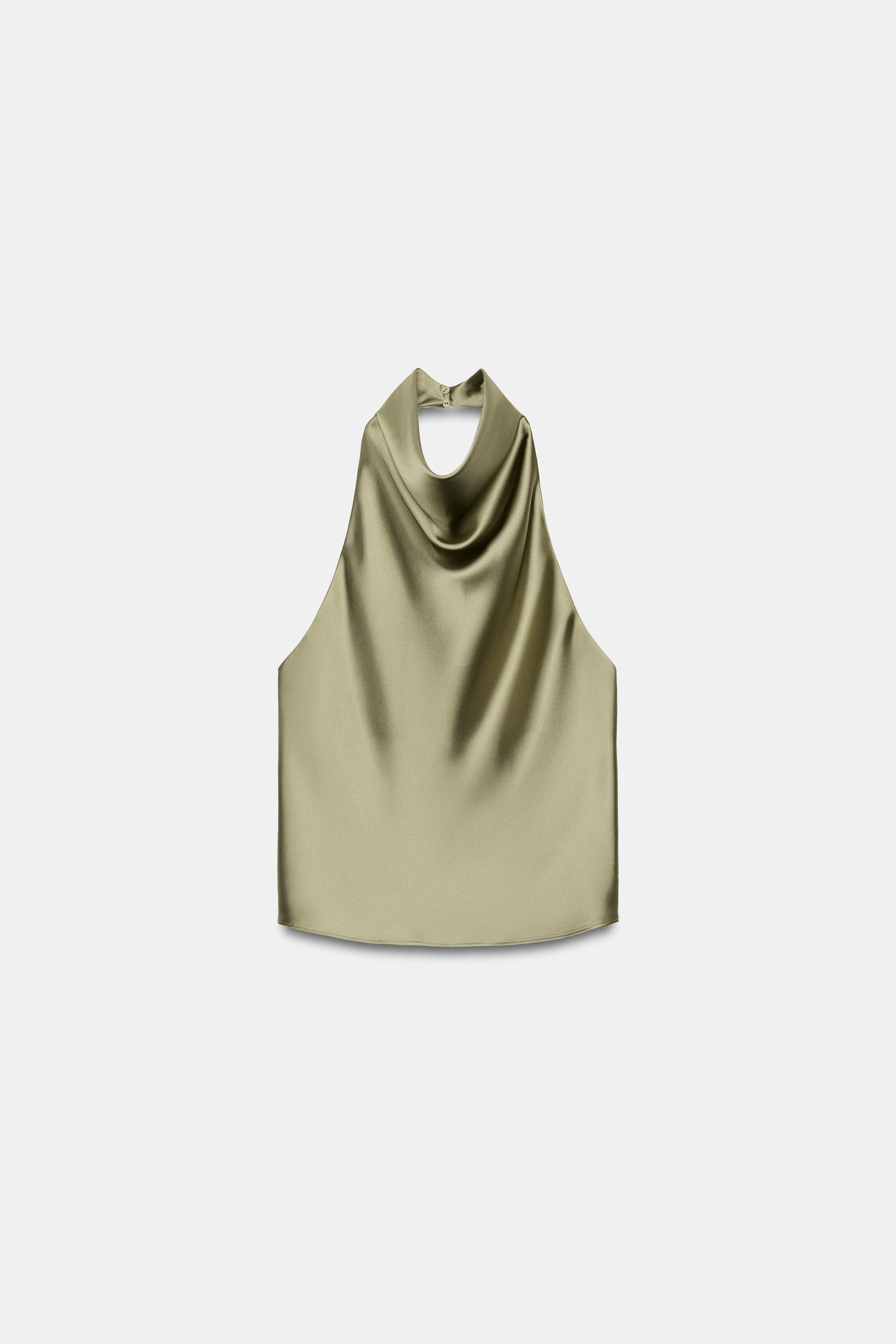 TOP HALTER SATINÉ