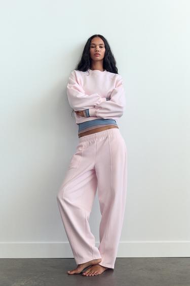 BASIC PLUSH SWEATSHIRT - Pastel pink by Zara - Image 0