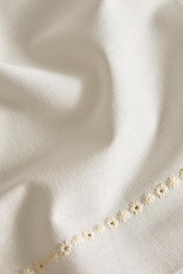 SET OF INSERTION NAPKINS WITH FLORAL EMBROIDERY (SET OF 2) - Ecru by Zara - Image 3
