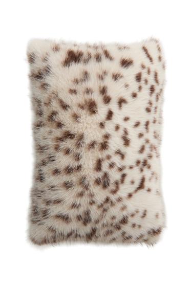KISSENBEZUG MIT LANGEM FELL UND ANIMAL-PRINT - Leopardenprint von Zara