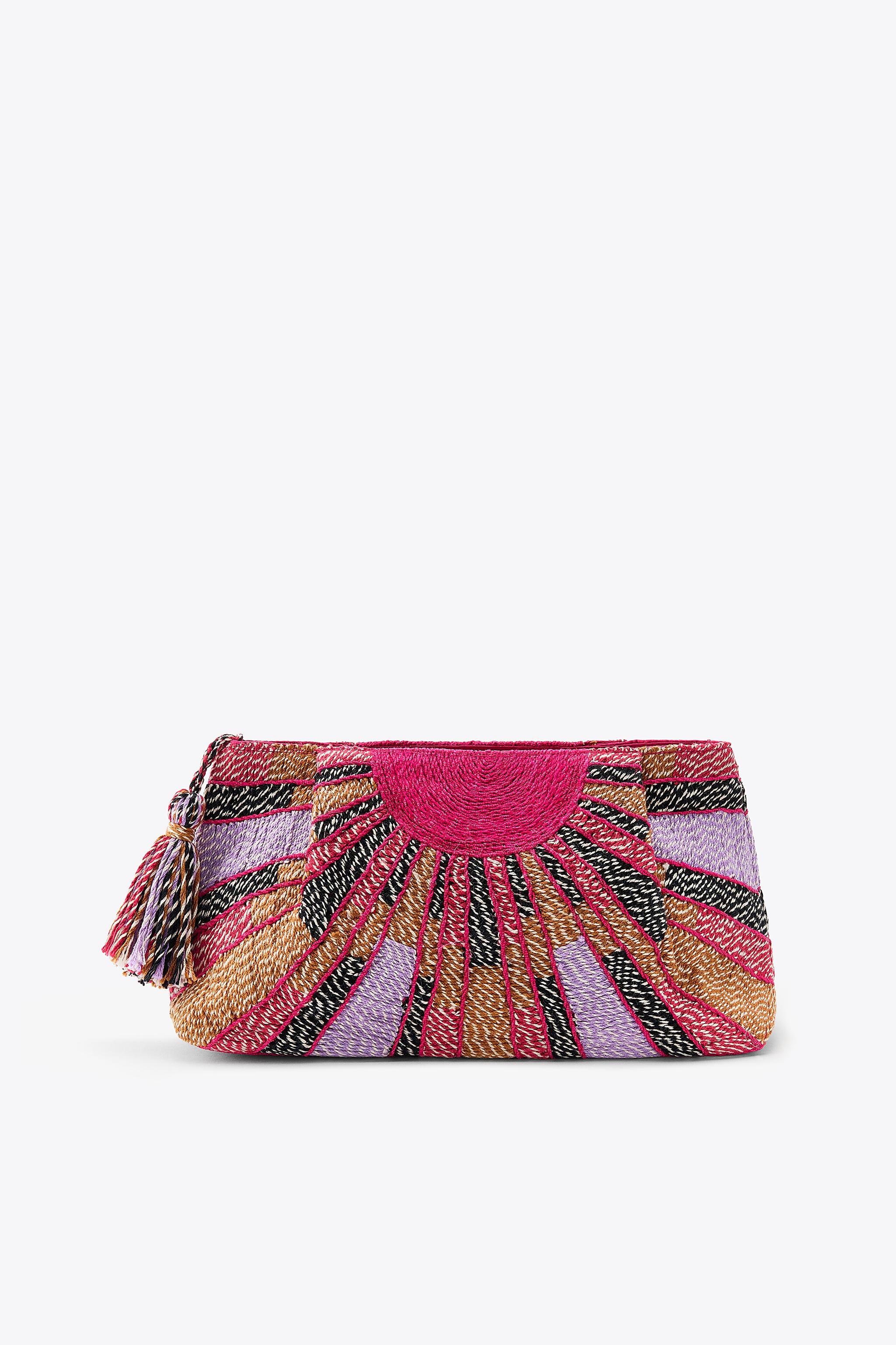 RECTANGULAR BRAIDED BAG - Fuchsia | ZARA Hungary / Magyarország