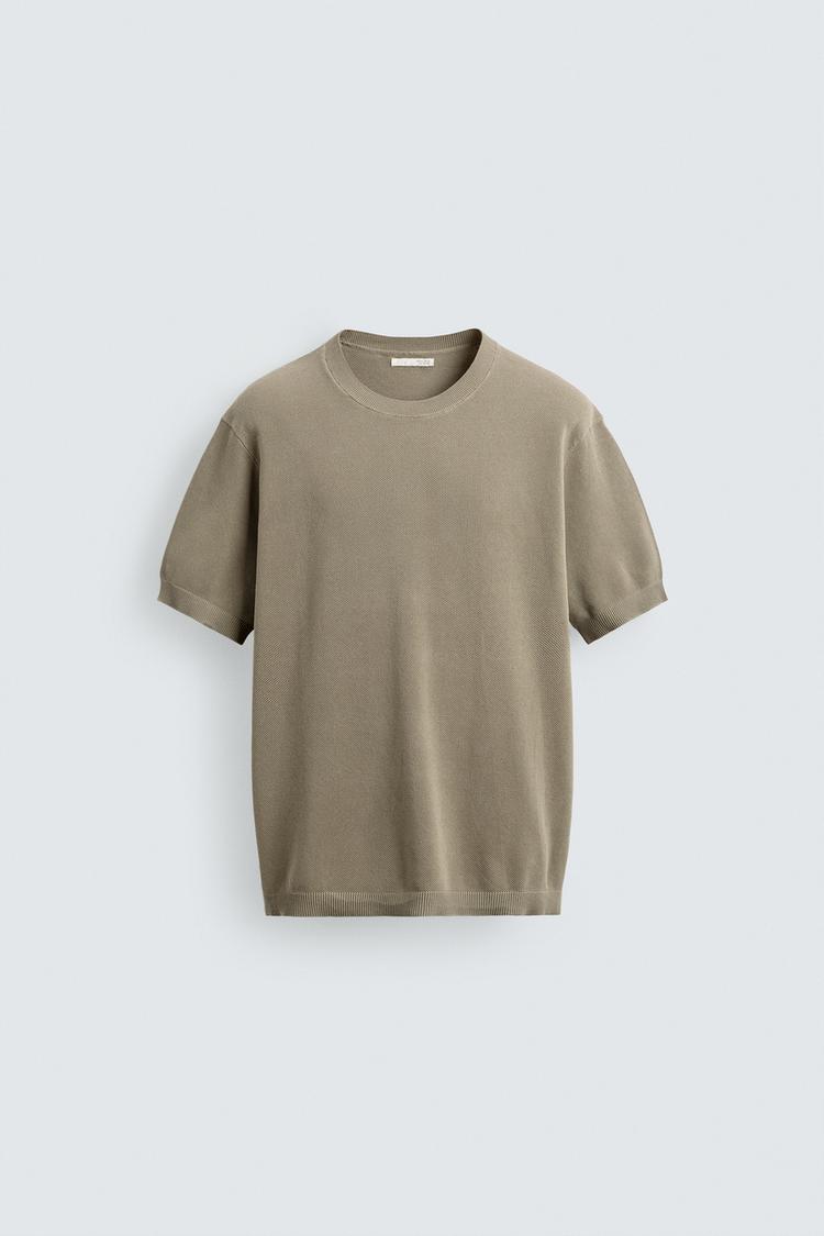ZARA RELAXED FIT KNIT T-SHIRT