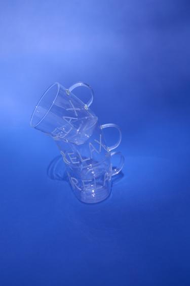 Zara BOROSILICATE GLASS MUG WITH SLOGAN - 