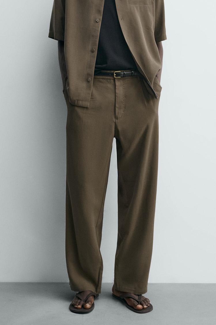 ZARA RELAXED FIT FLOWING TROUSERS