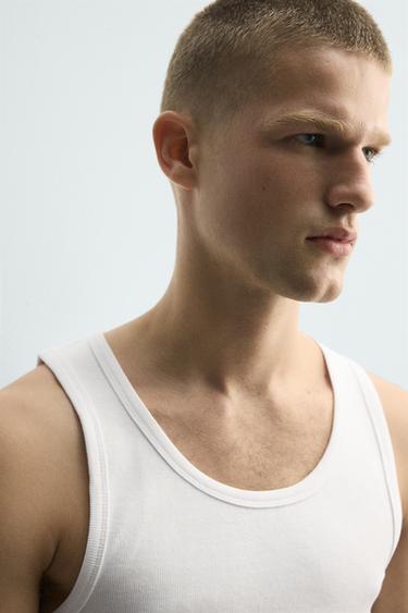 3-PACK OF BASIC SLIM FIT VEST TOPS - various by Zara - Image 8