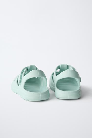 SANDALES STYLE PLAGE PIEDS NUS - Vert menthe de Zara - Image 5
