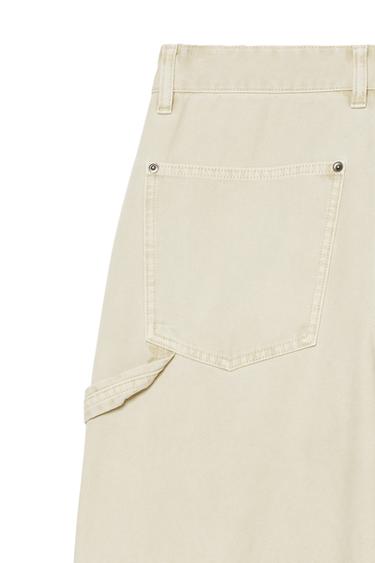 PANTALON COUPE DÉCONTRACTÉE POCHE CARPENTIER - Beige de Zara - Image 5