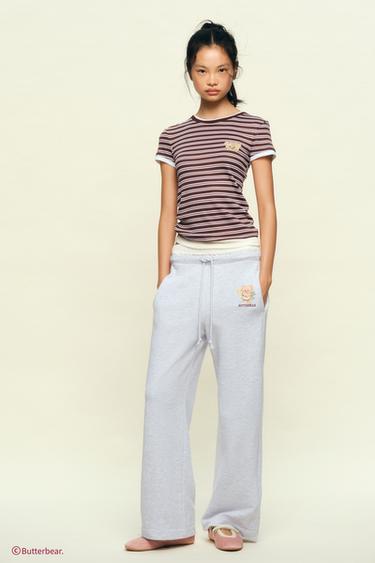 BUTTERBEAR © STRIPED DOUBLE T-SHIRT - Brown by Zara