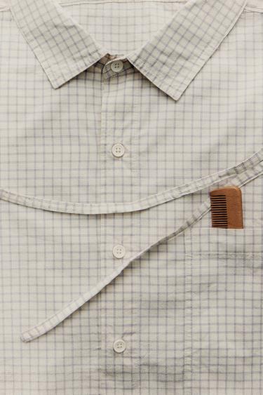 CHECKED COTTON SHIRT - Ecru by Zara